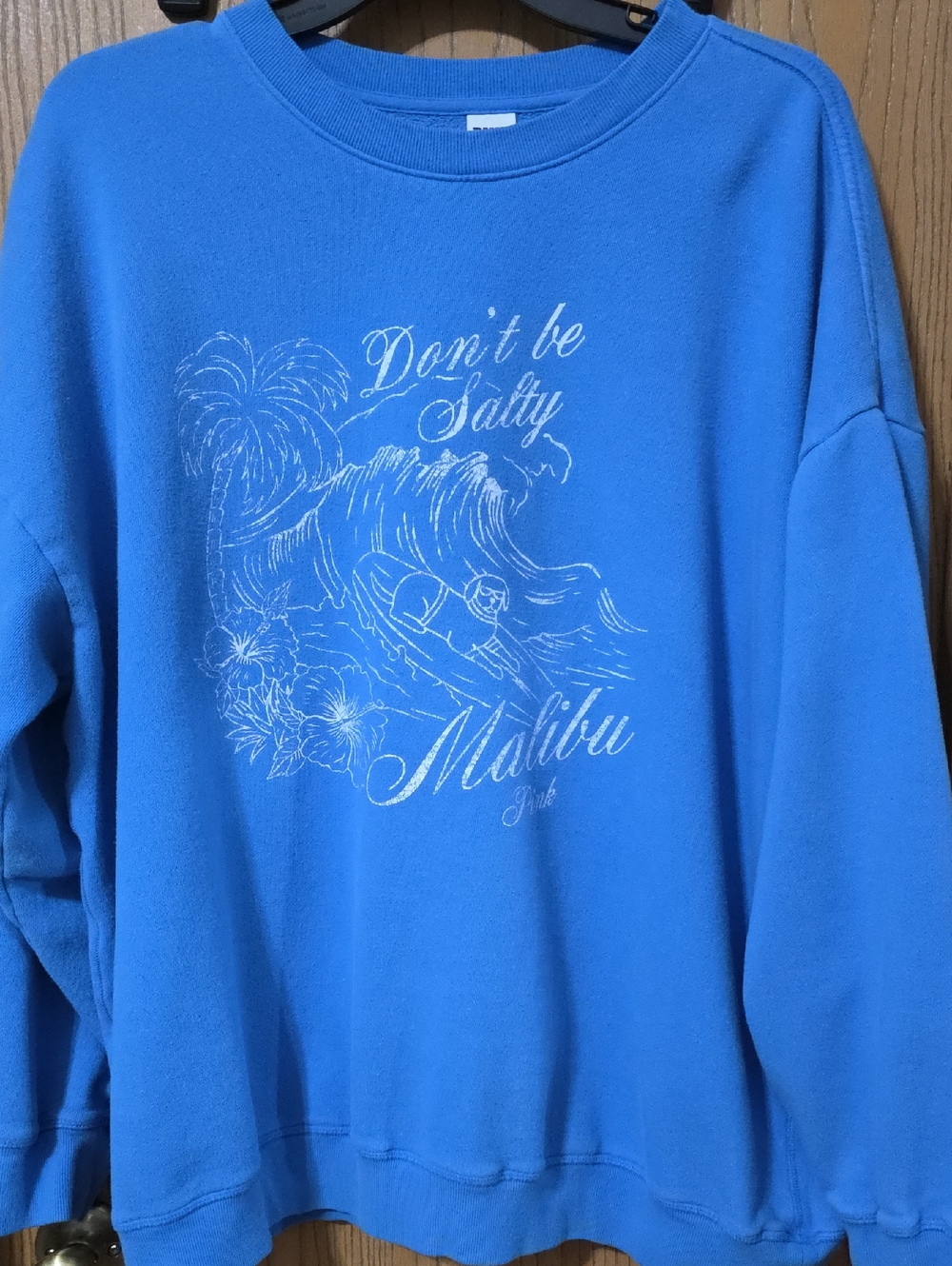 PINK Victoria's Secret Blue Crewneck Sweatshirt